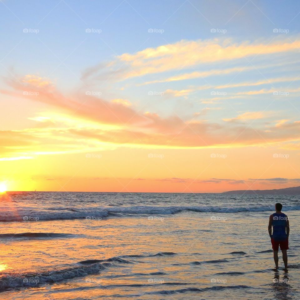 Mexican sunset. Taken off the shore