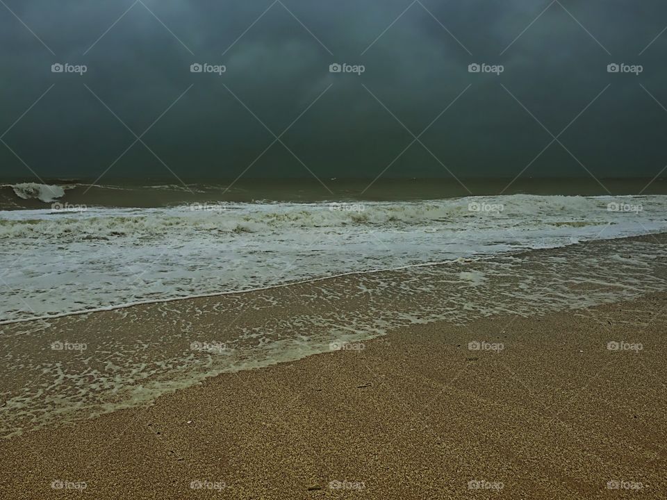 Stormy beach