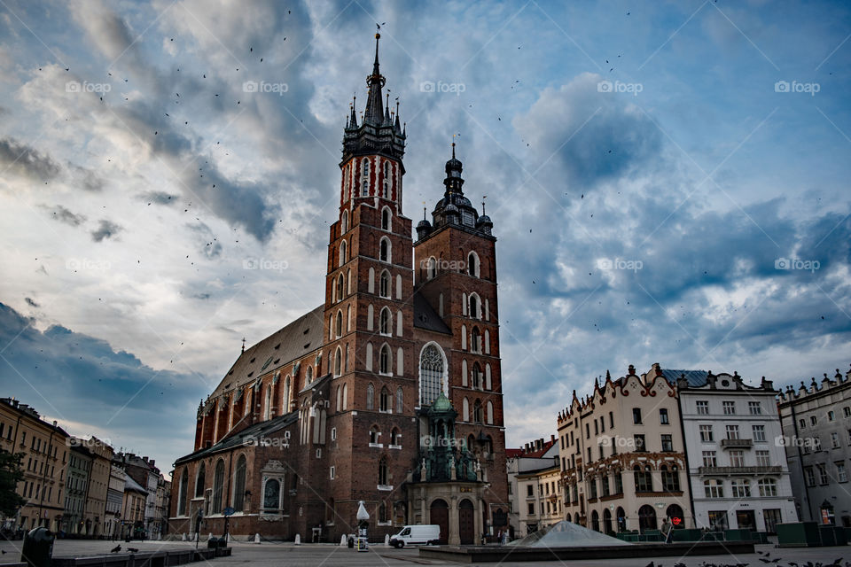 Mariacki cathedral in Krakow, Poland.