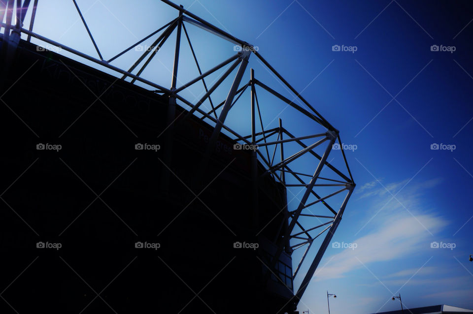 silhouette football blue sky stadium by richnash82