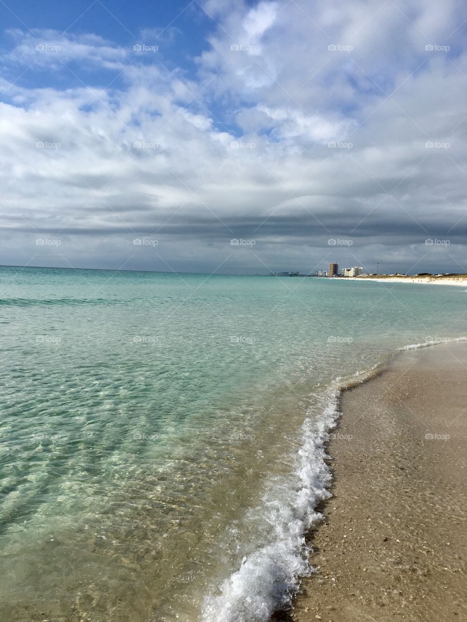 A calm wave sea shell search in Panama City Beach State Park. 