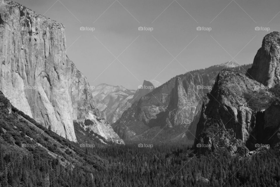 Yosemite Valley Black and White 