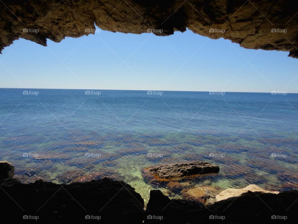 seascape view from the cave