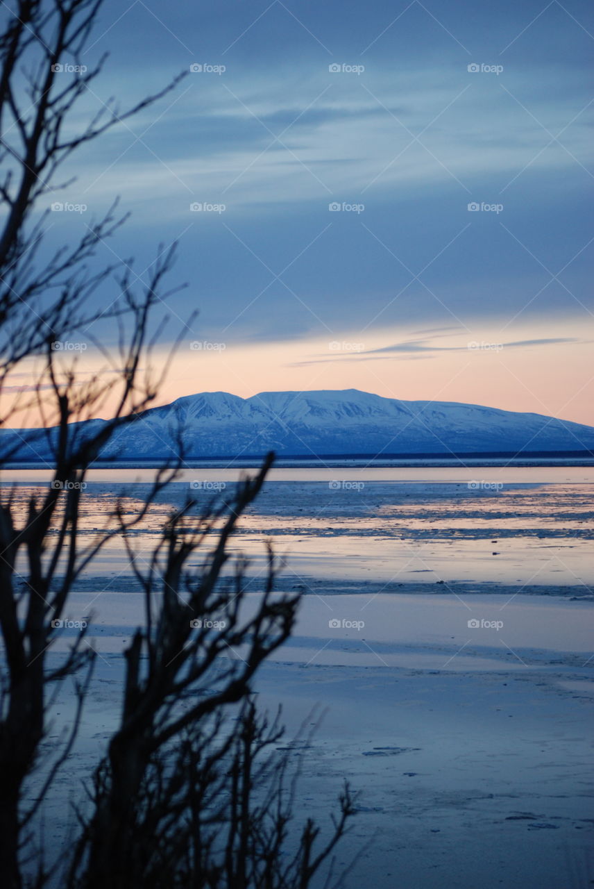 Sleeping Lady. Mount Susitna, View from Anchorage, Alaska 