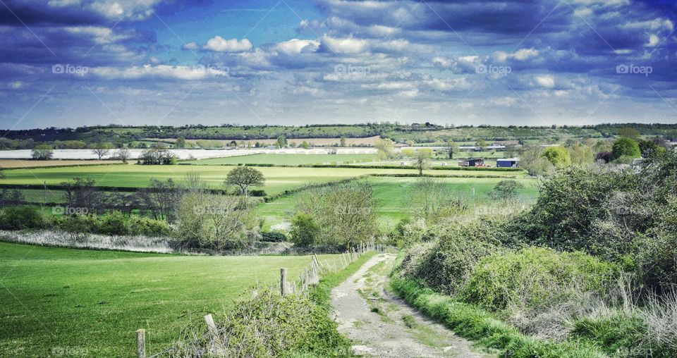 Valley. Vale of Evesham UK 