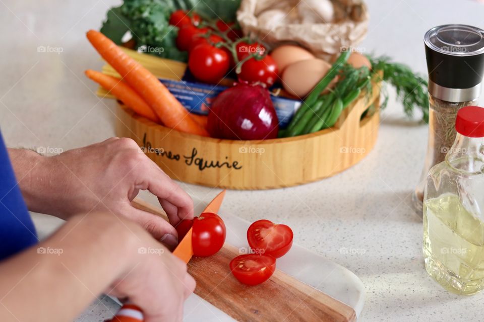 Ingredients for dinner 