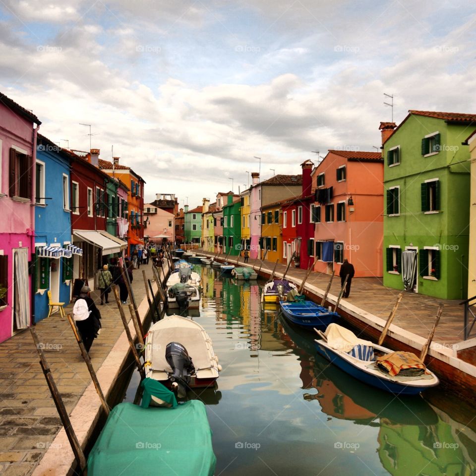 Island of Burano in Venice