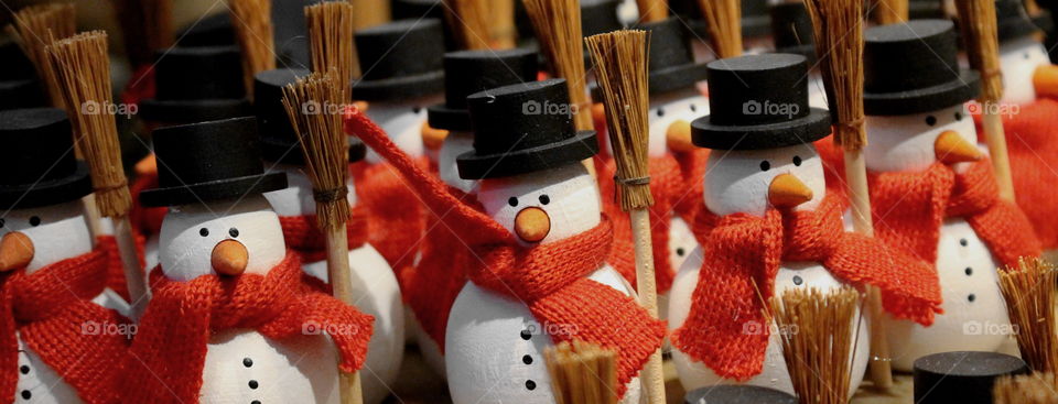 Snowmen on christmas market.