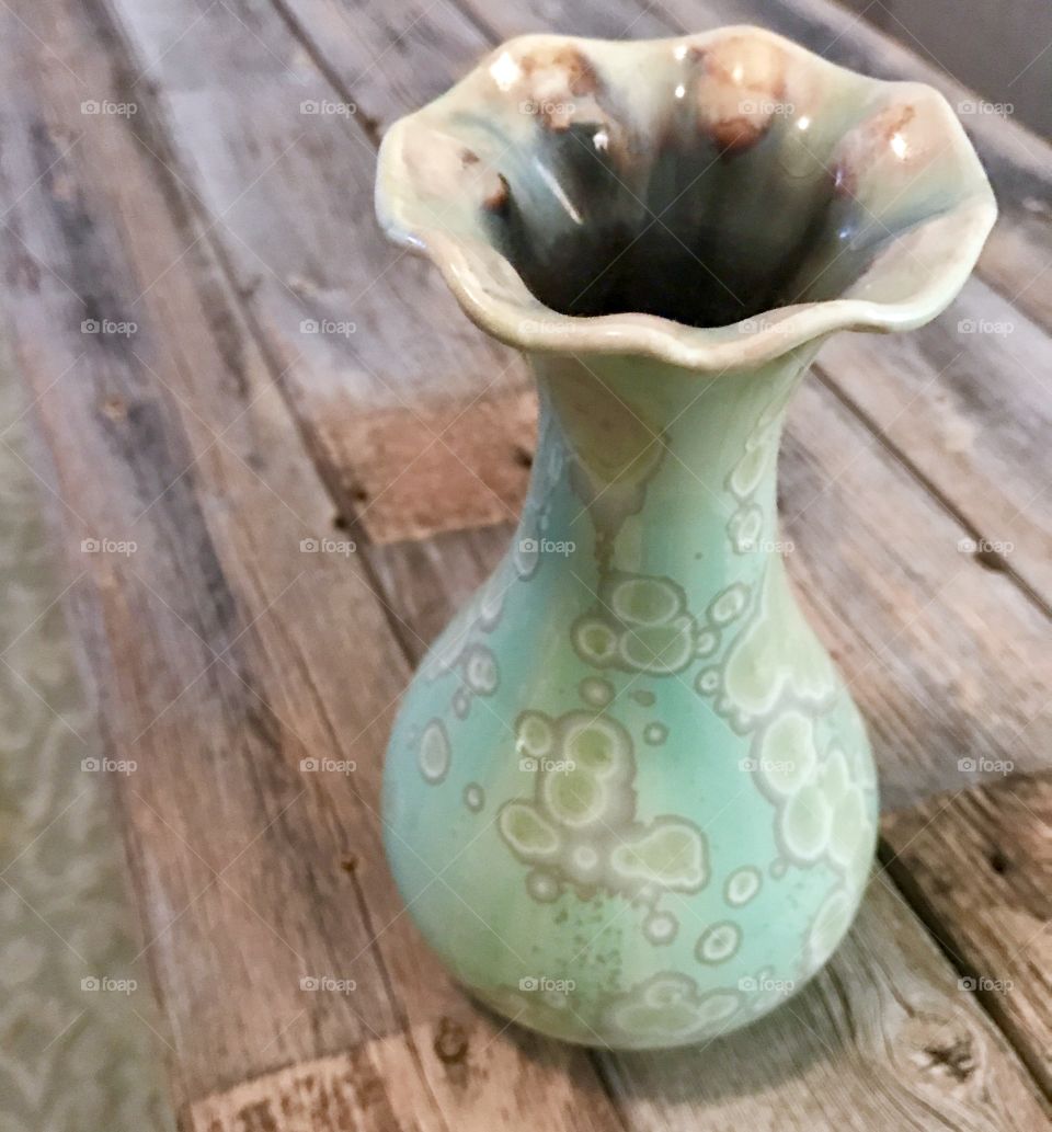 Vase on Wood