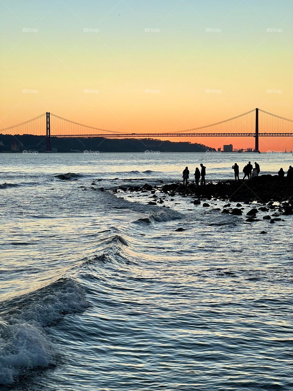 Sunset by the bridge