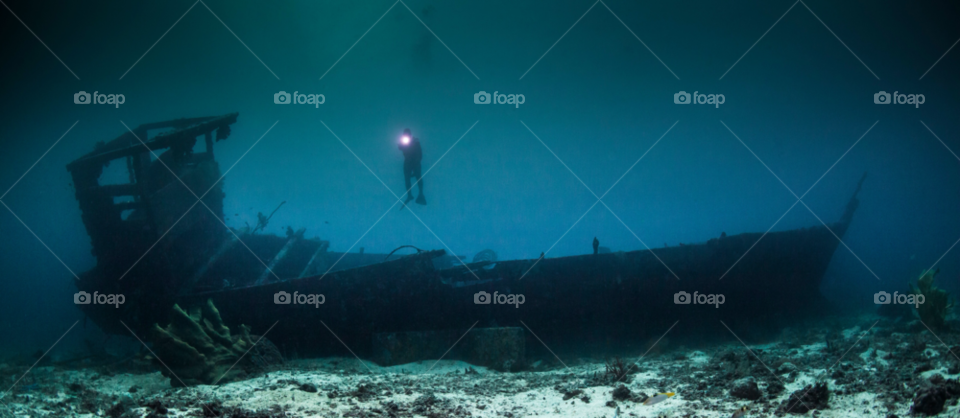 philippines underwater ship wreck scuba diver by paulcowell