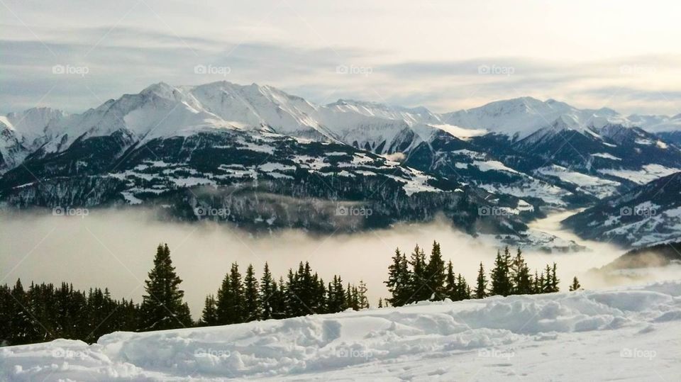 Laax ski slopes 