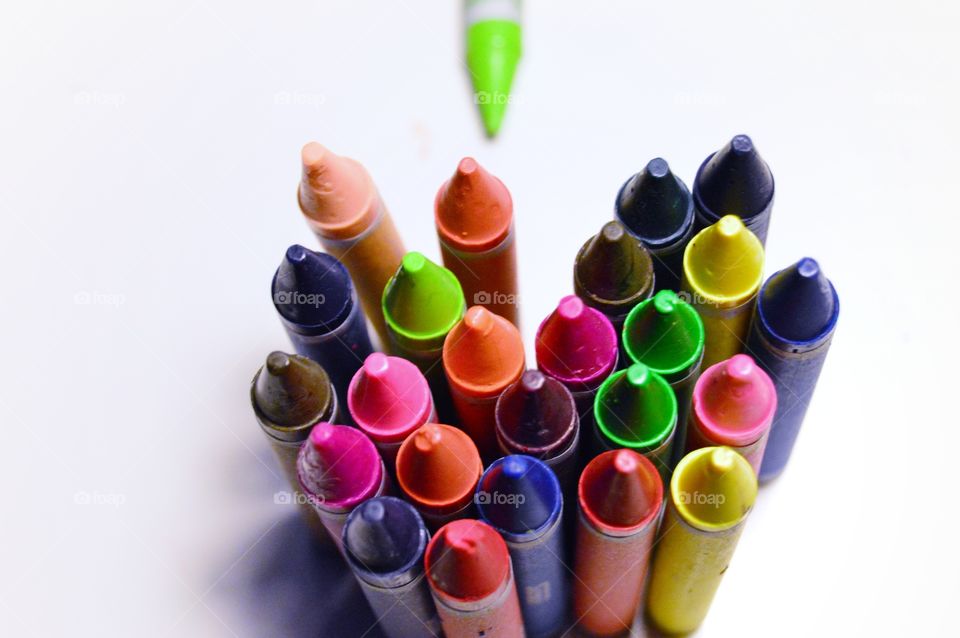 Colorful crayons