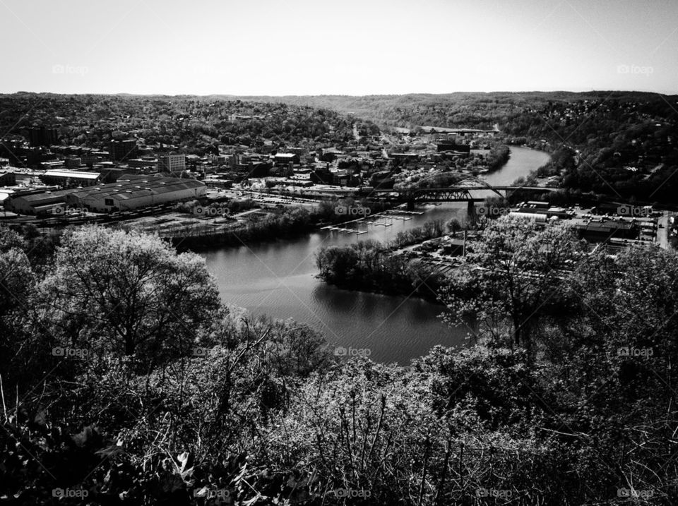 Overlooking the river in Pittsburgh 