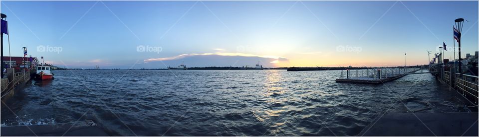 Sunset. Sunset in Chaopraya river, Bangkok, Thailand