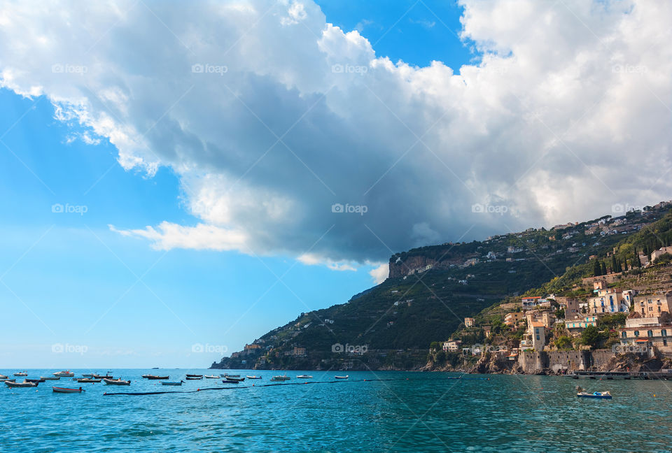 Seaview in of a amalfi, italy