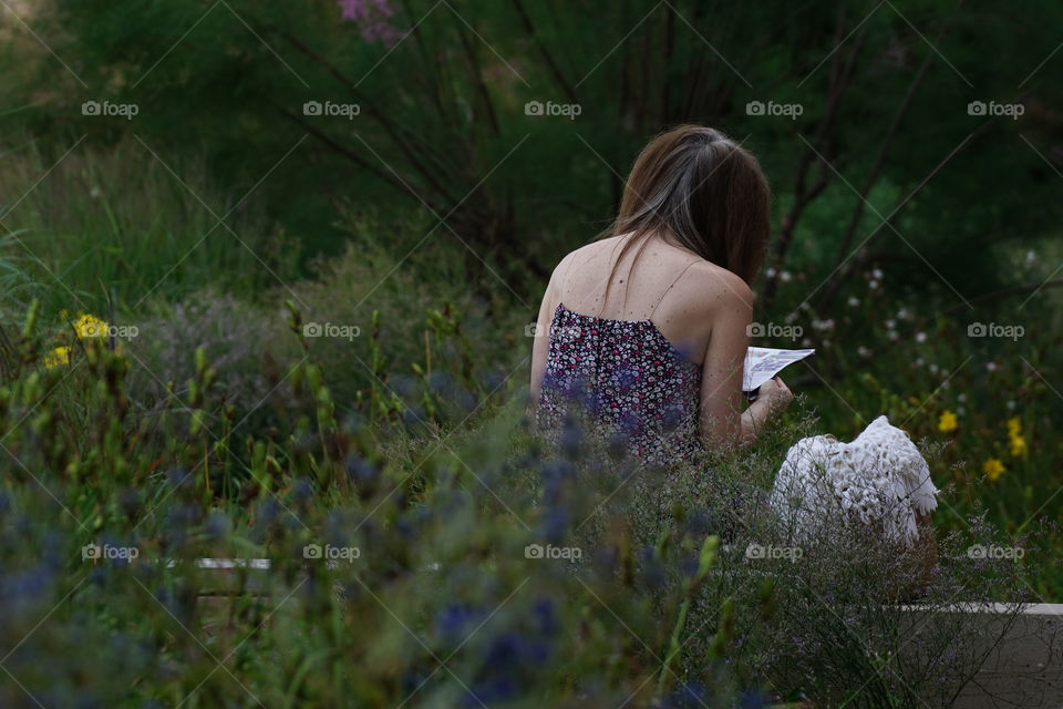 Girl on a bench