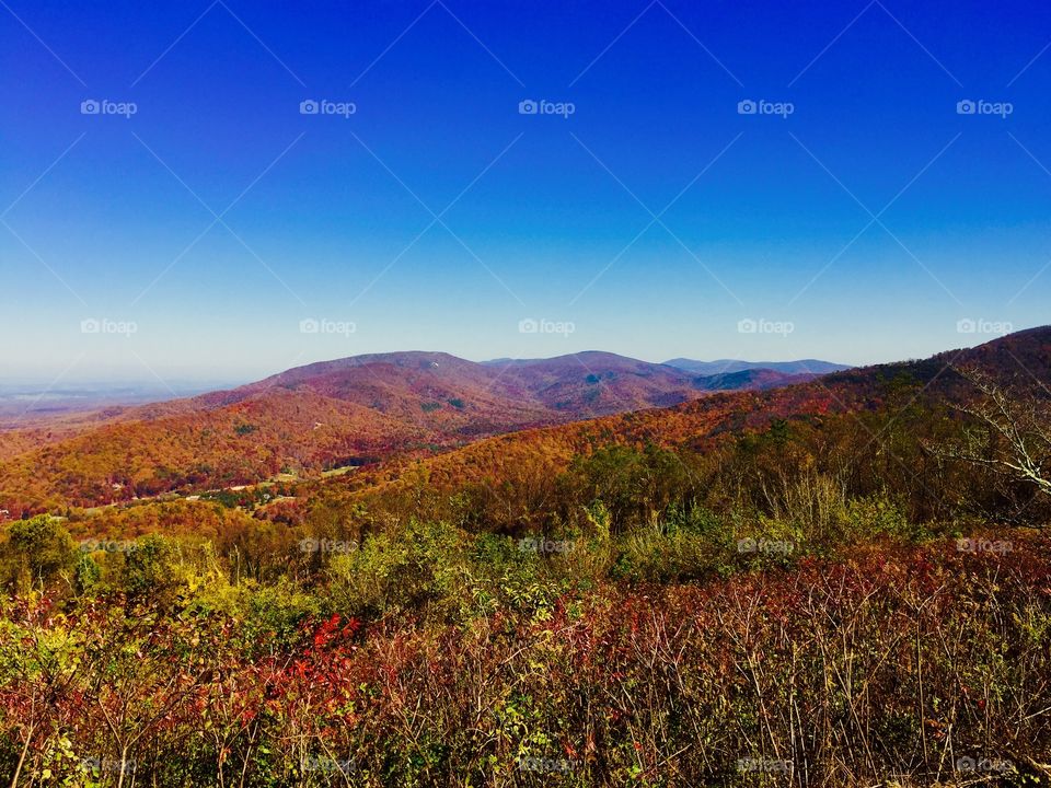 Blue Ridge Mountains during autumn 