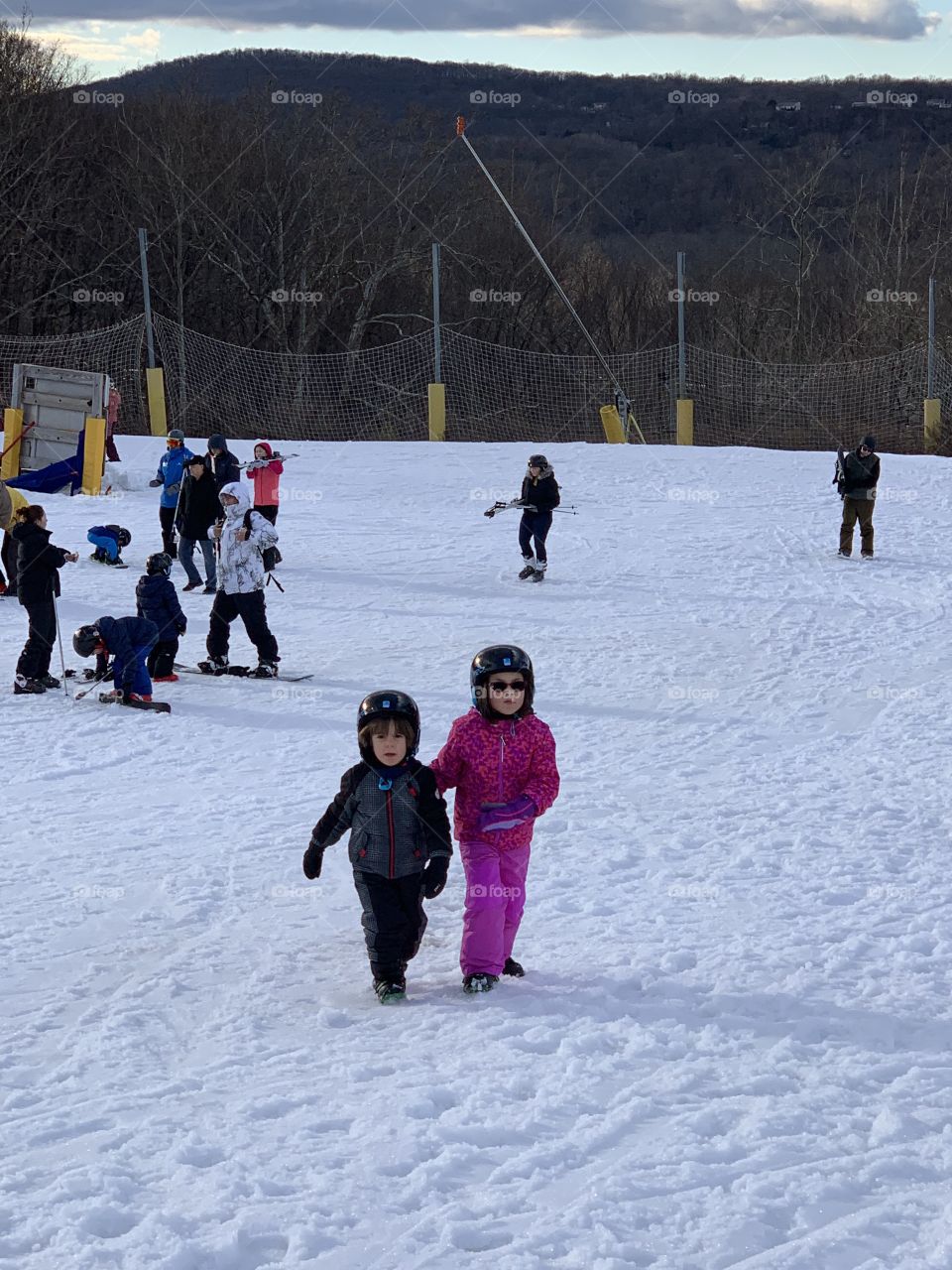 Friends and snow