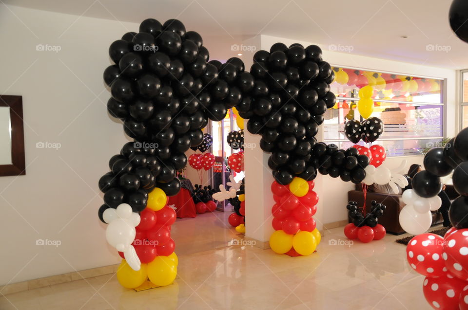 Decoration with balloons imflables