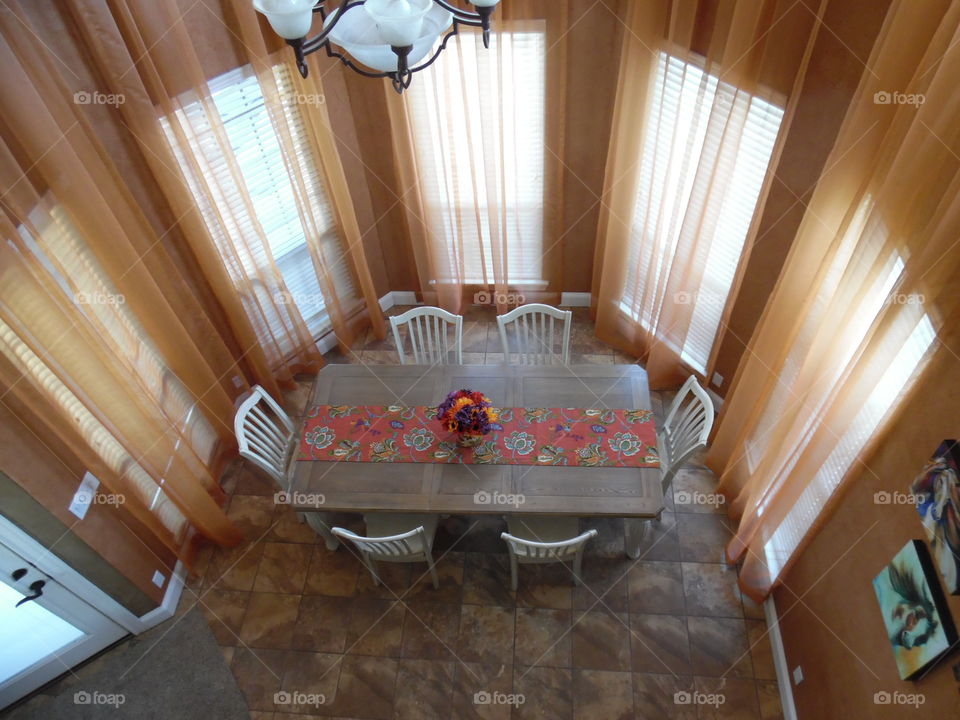 Dining room 
Upstairs view