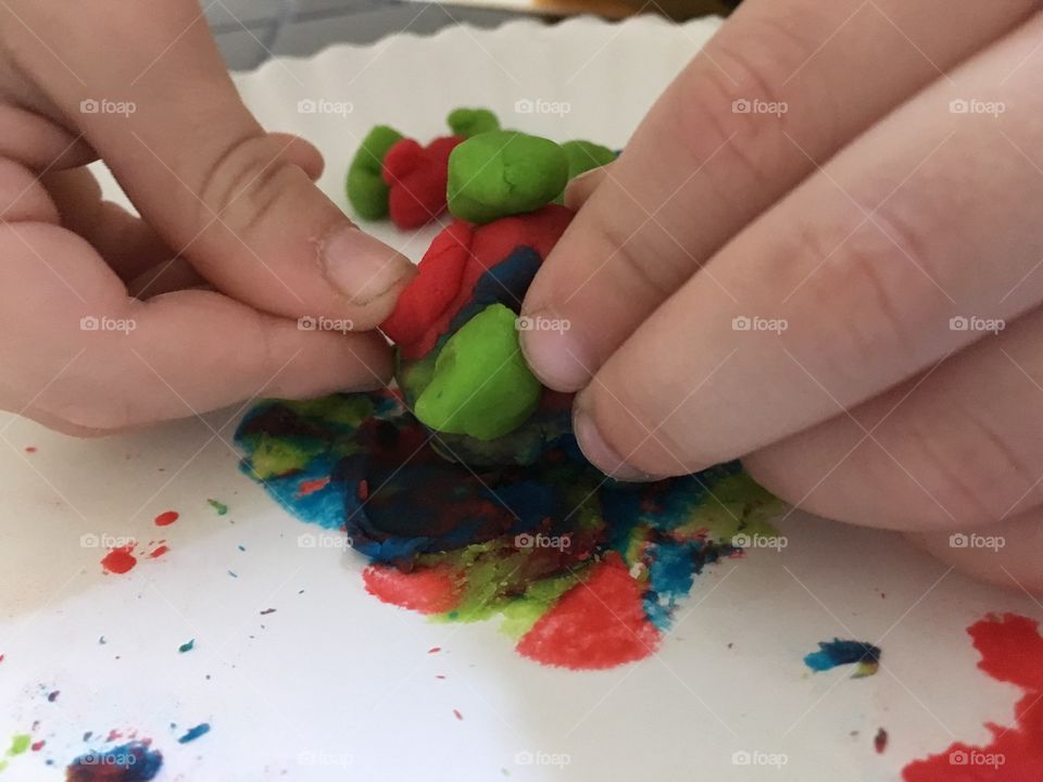 Learning with play dough 