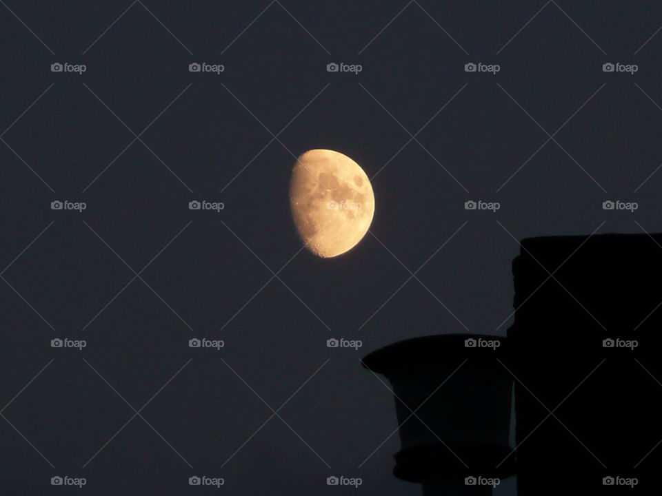 sky night roof moon by henweb