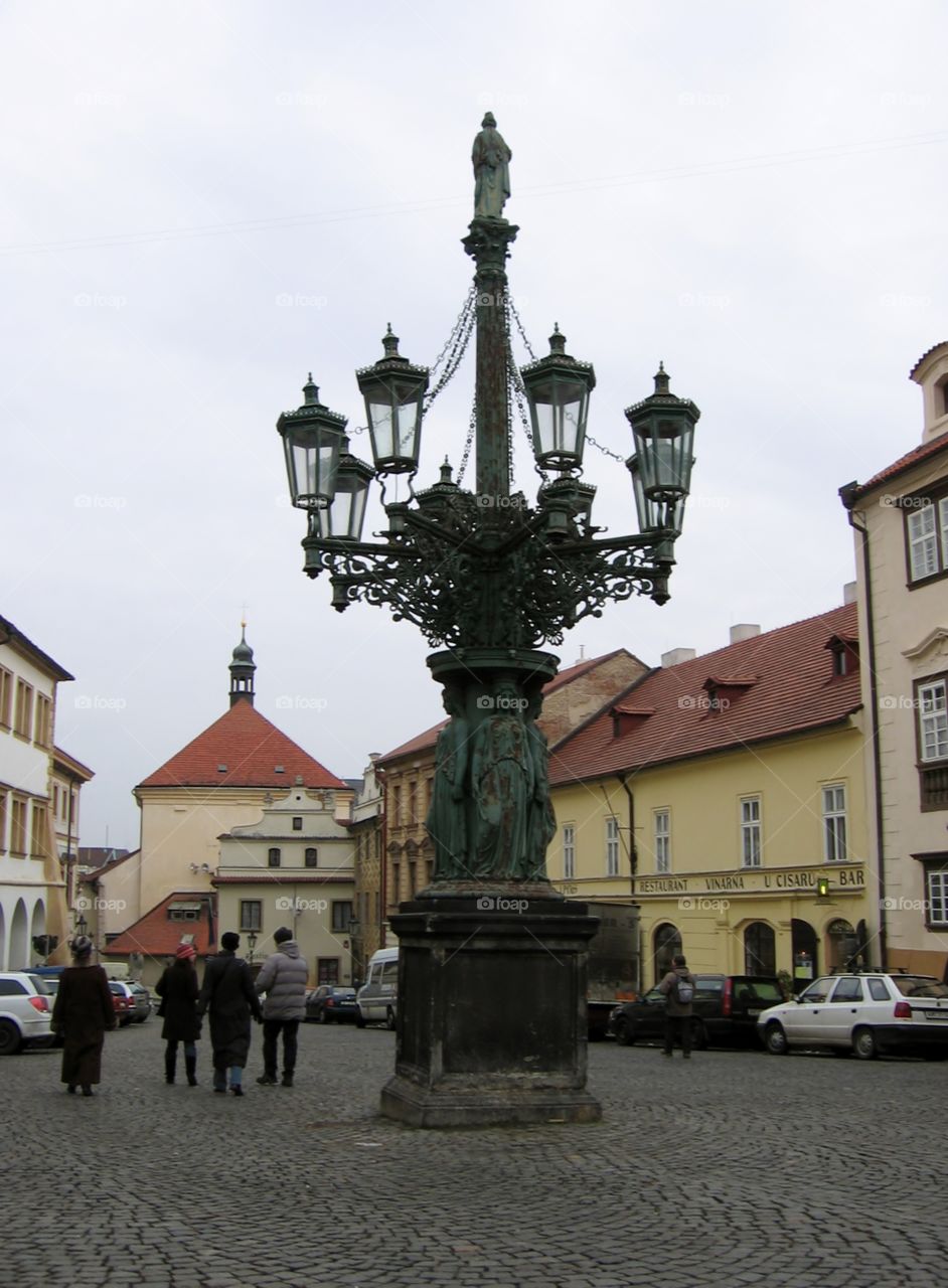 Brick Pedestrian Zone. Prague for Walking