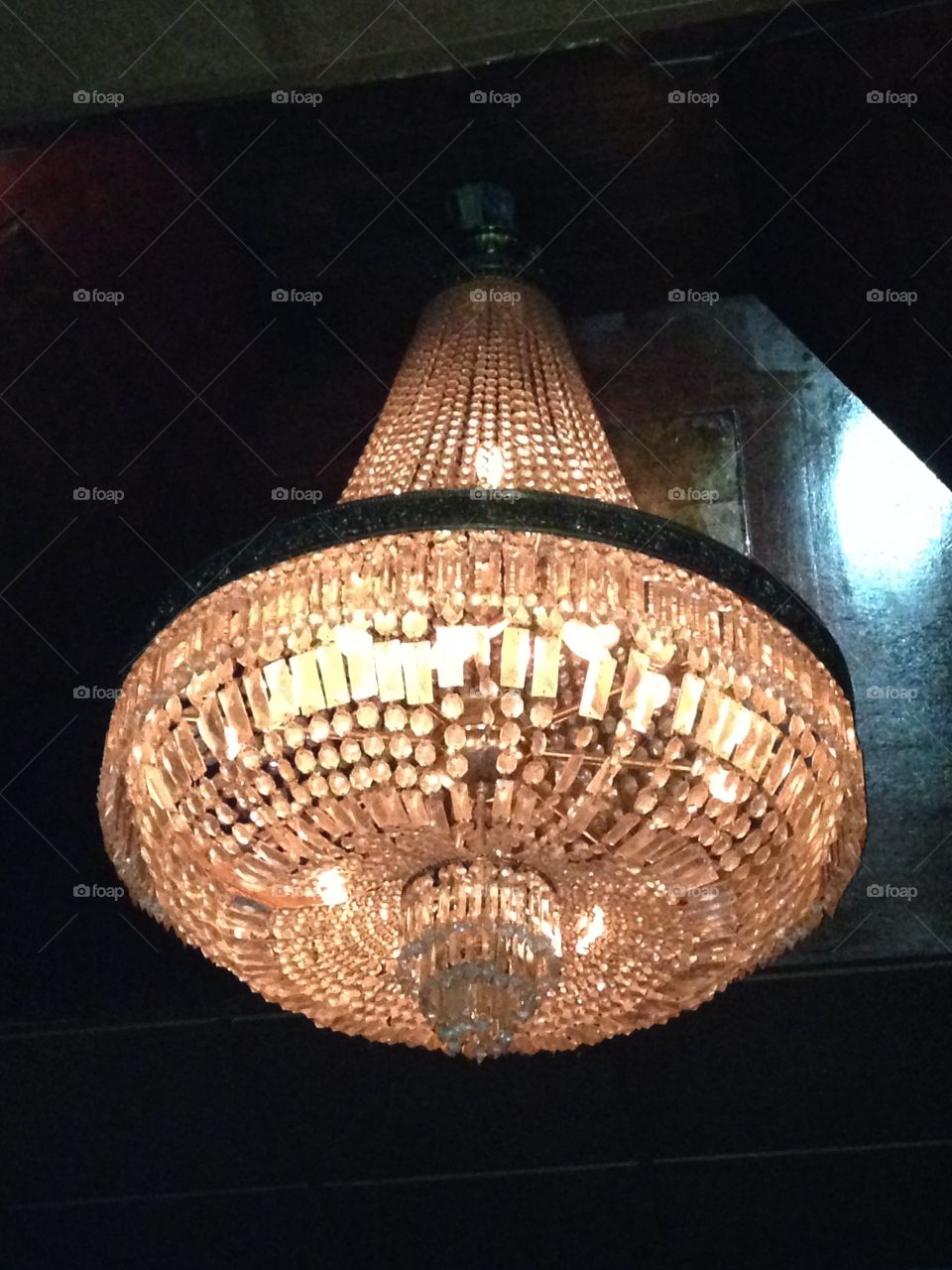 Chandelier. I was at a bar/lounge in Brooklyn and this very cool chandelier caught my eye.