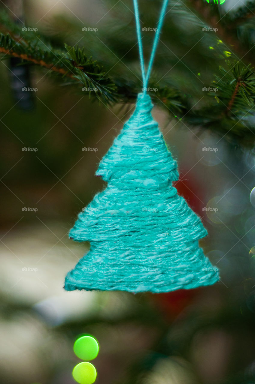 Christmas tree made with knight blue color 