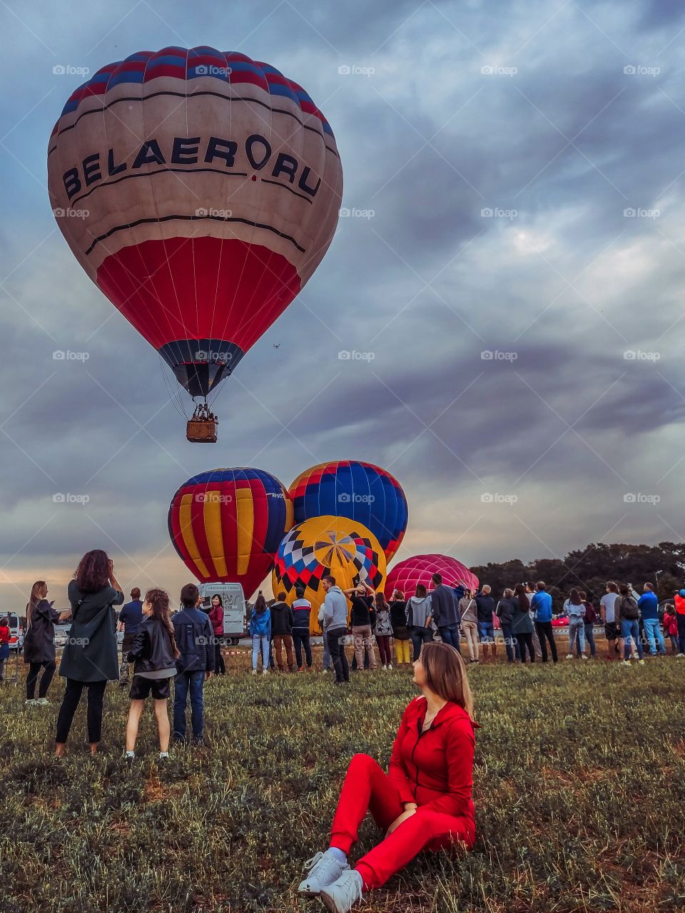 balloons in the field