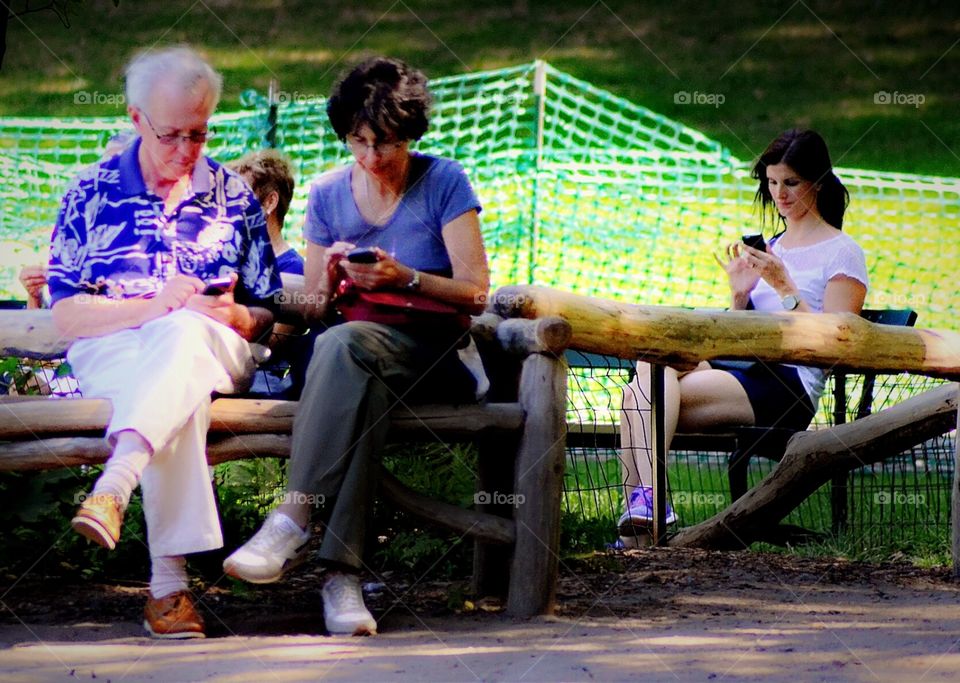 Inter-generational trend... Hooked on your smart phone.
