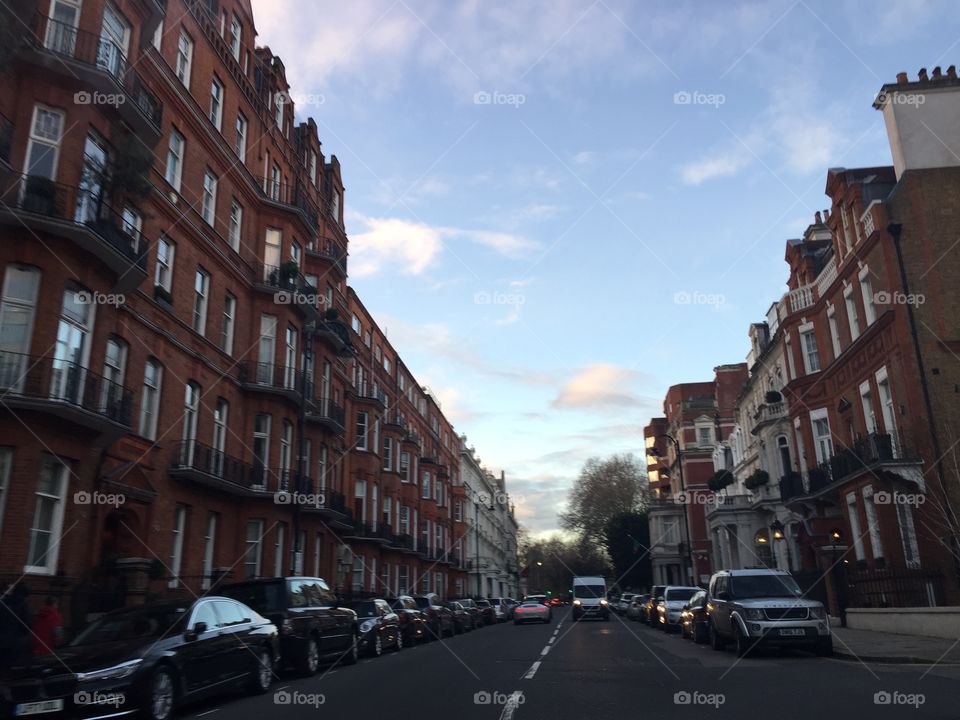 Charming London street.  Impressive.  Busy. 