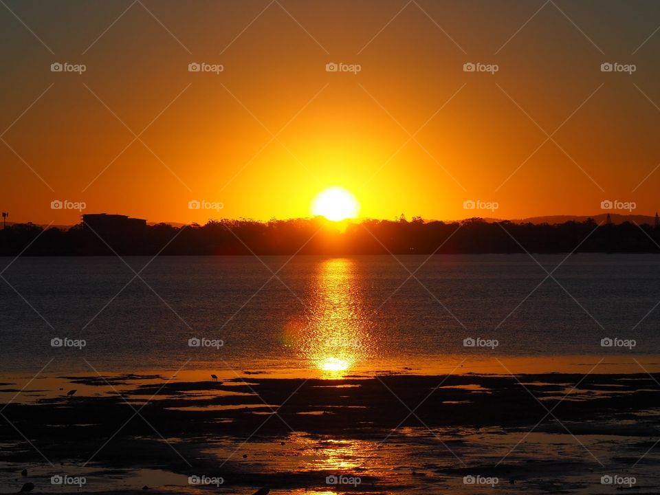Sunset over Moreton Bay 
