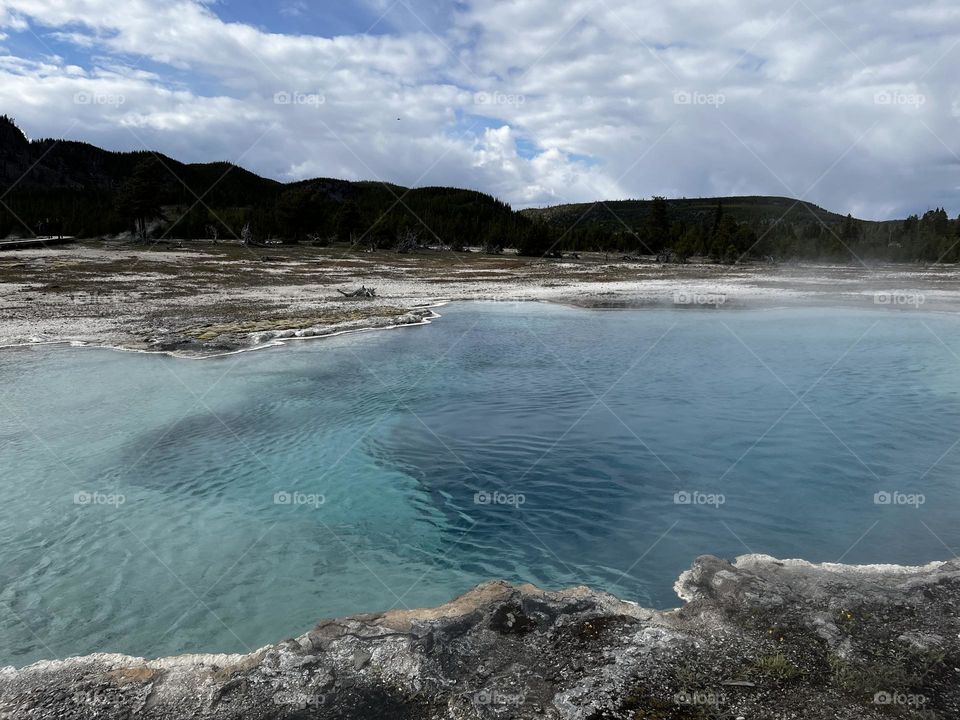 Hot springs in Yellowstone National Park. 