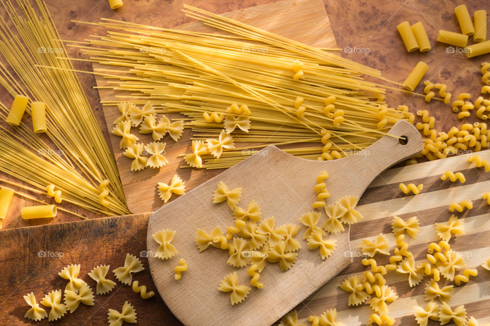 Different types of pasta