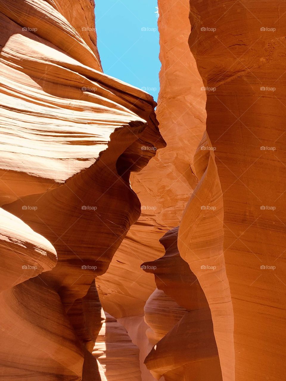gorgeous twisting sandstone walls of Antelope Canyon in Arizona.