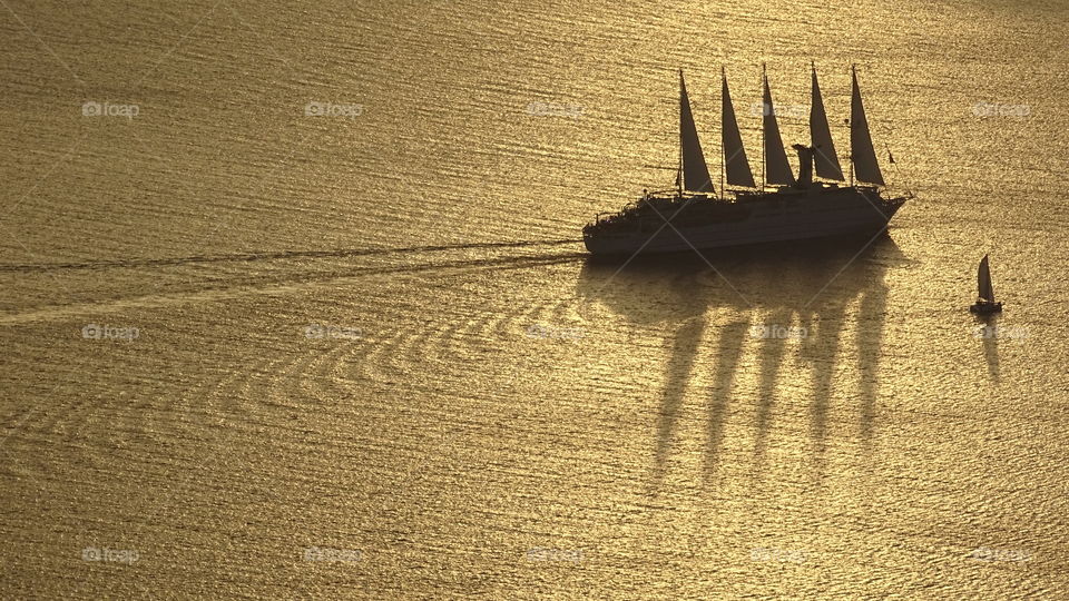 Sailboats in sea