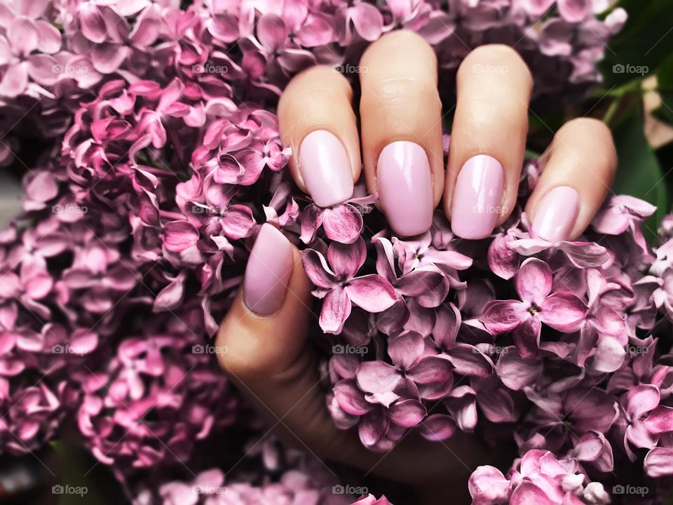 Purple manicure 