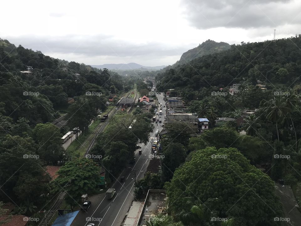 A scenic view from Cpt Dawson Tower Kandy Sri Lanka...