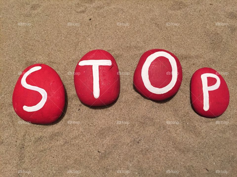 Stop on stones