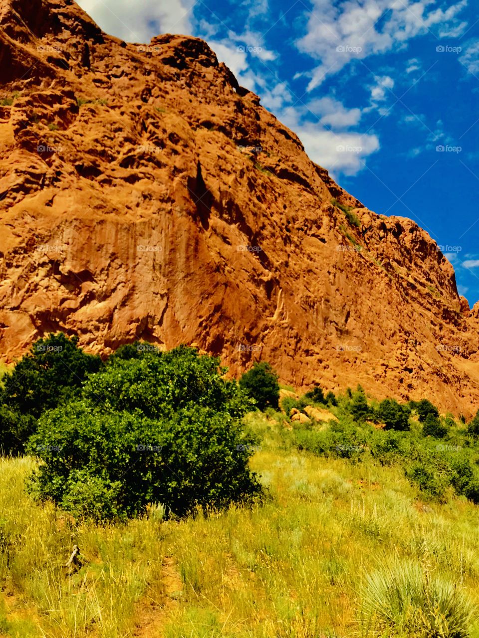 Rock formations at Garden of the Gods in Colorado Springs Colorado. Beautiful scenery there. It’s a great place for a hike, walk, run, bike ride or for a rock climb.