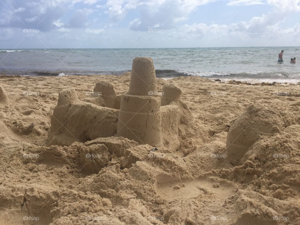 Sand bucket castle 
