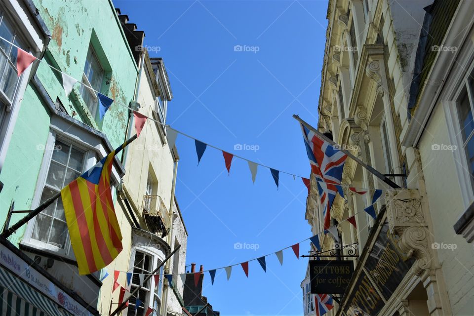 Flags, Weymouth, England, UK