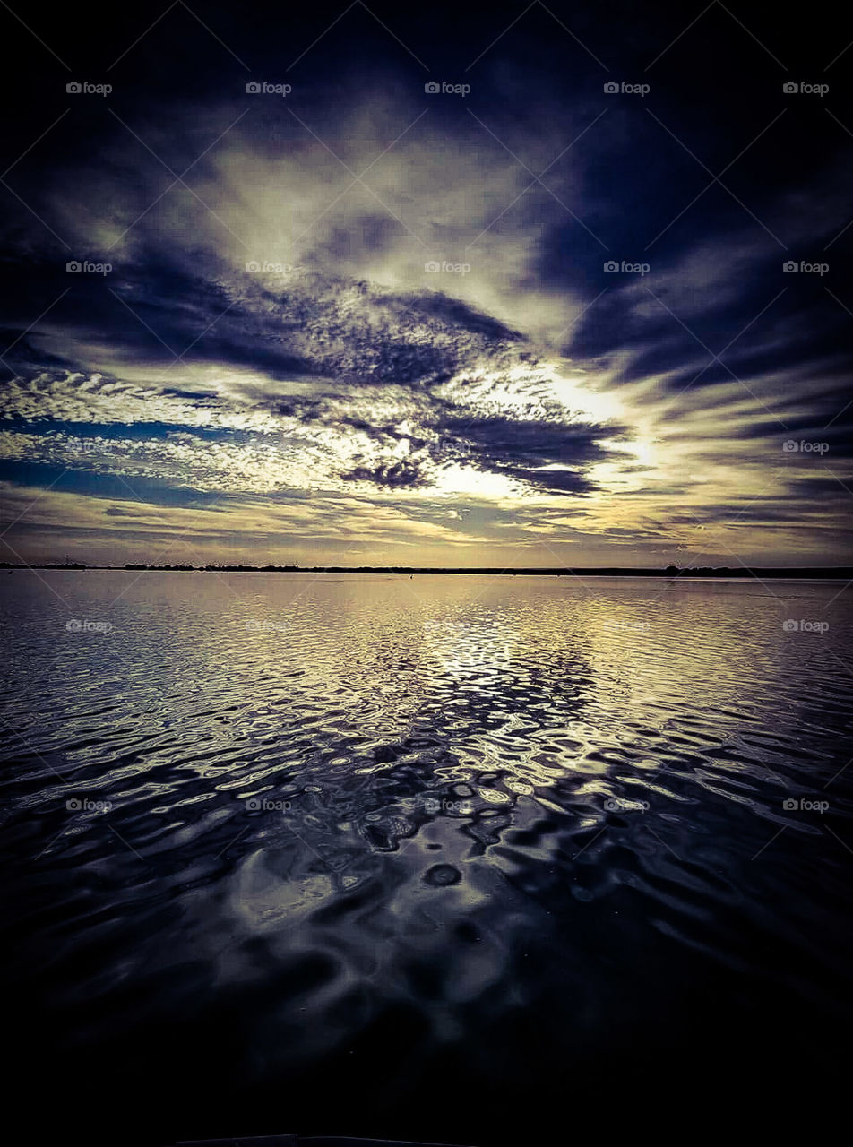 Sunser Clouds over Lake