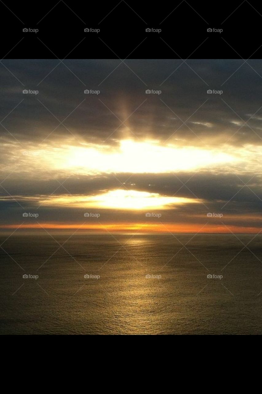 Sunrise over the Atlantic Ocean 