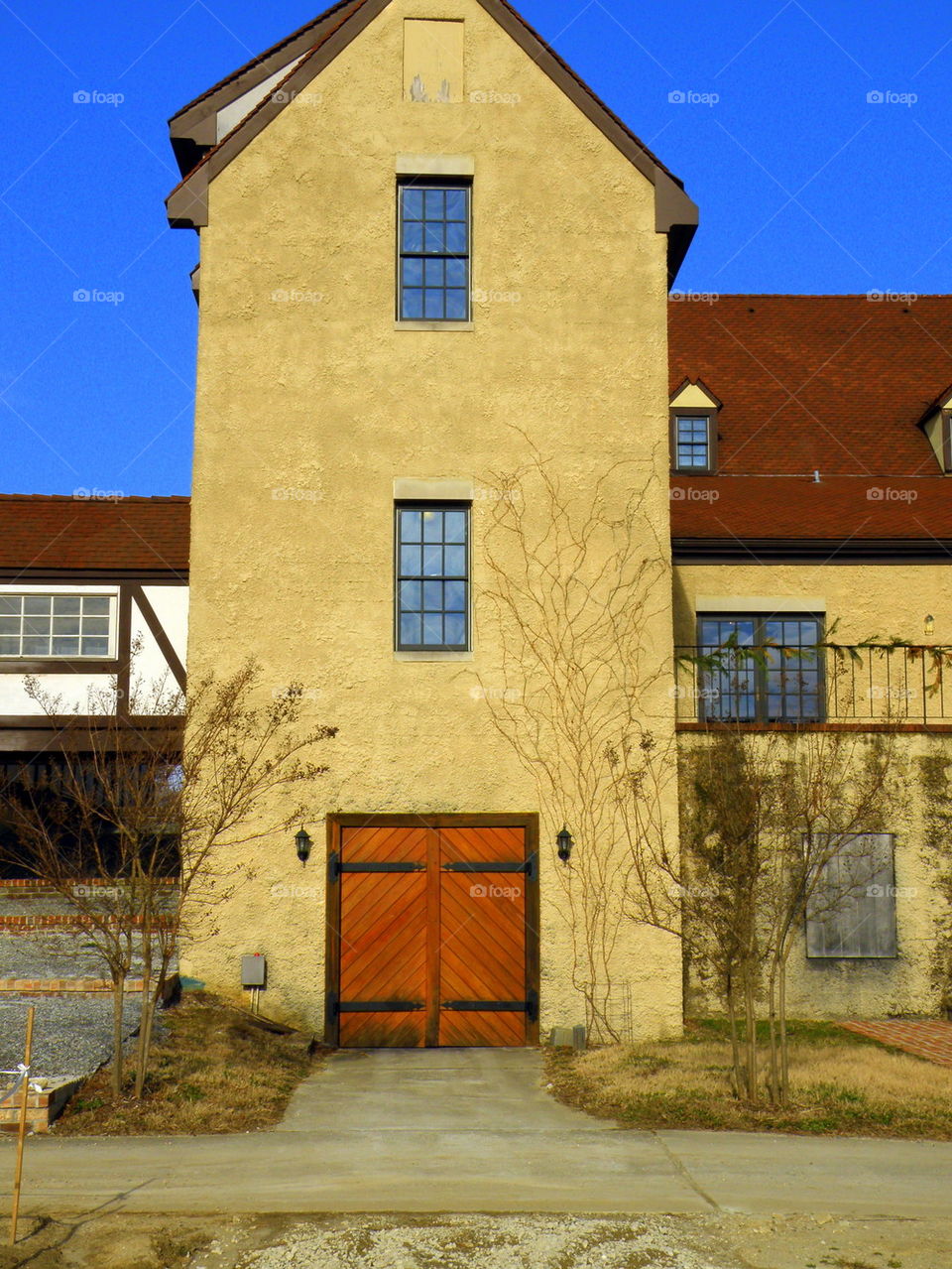 Winery Building. One of the outbuildings at the Williamsburg winery in Williamsburg, Virginia