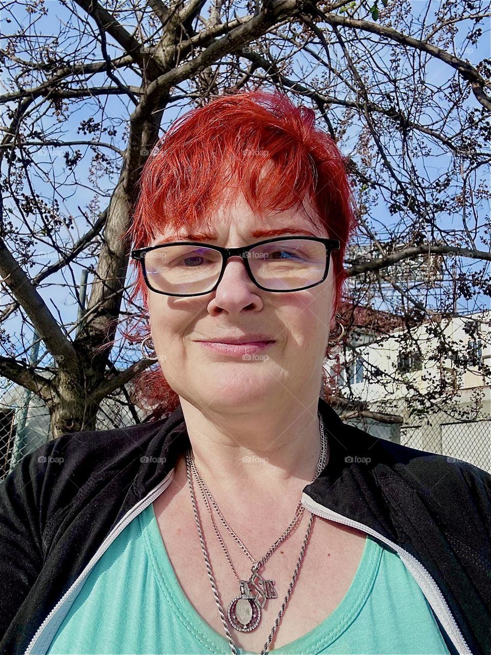 This is me, “Petra Schiller” a.k.a. “Maxine Firefox” a.k.a. “Maximiliane Feuerfuchs” standing outside aboard “Salvation”, our “28 ft 1969 Luhrs” cabin cruiser at “Newtown Creek” by the “Pulaski Bridge” in LIC, Queens. 2024. Hypnotic Productions