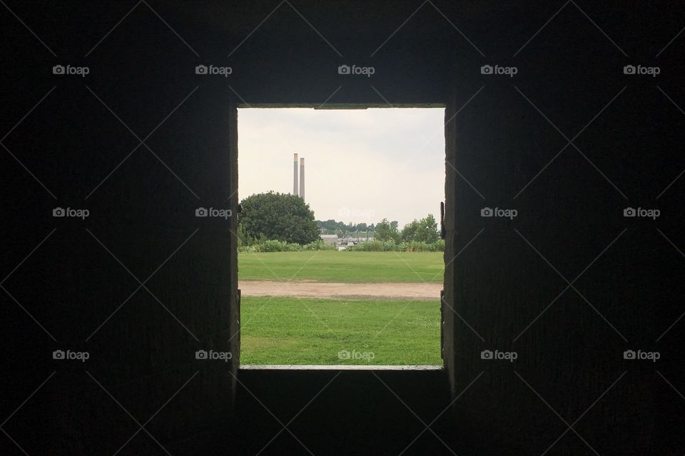 View from within Fort Ontario. 