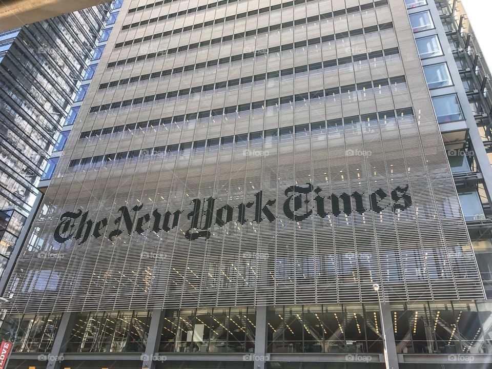 The New York Times building in New York City